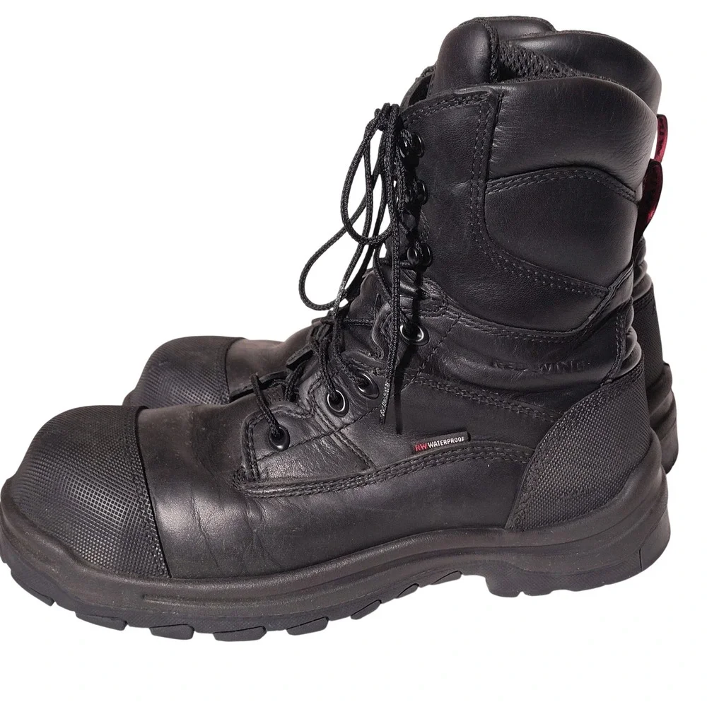 Red Wing Black Leather King Toe Work Boots Vibram Sole Sz 10.5-11? - Imperfect